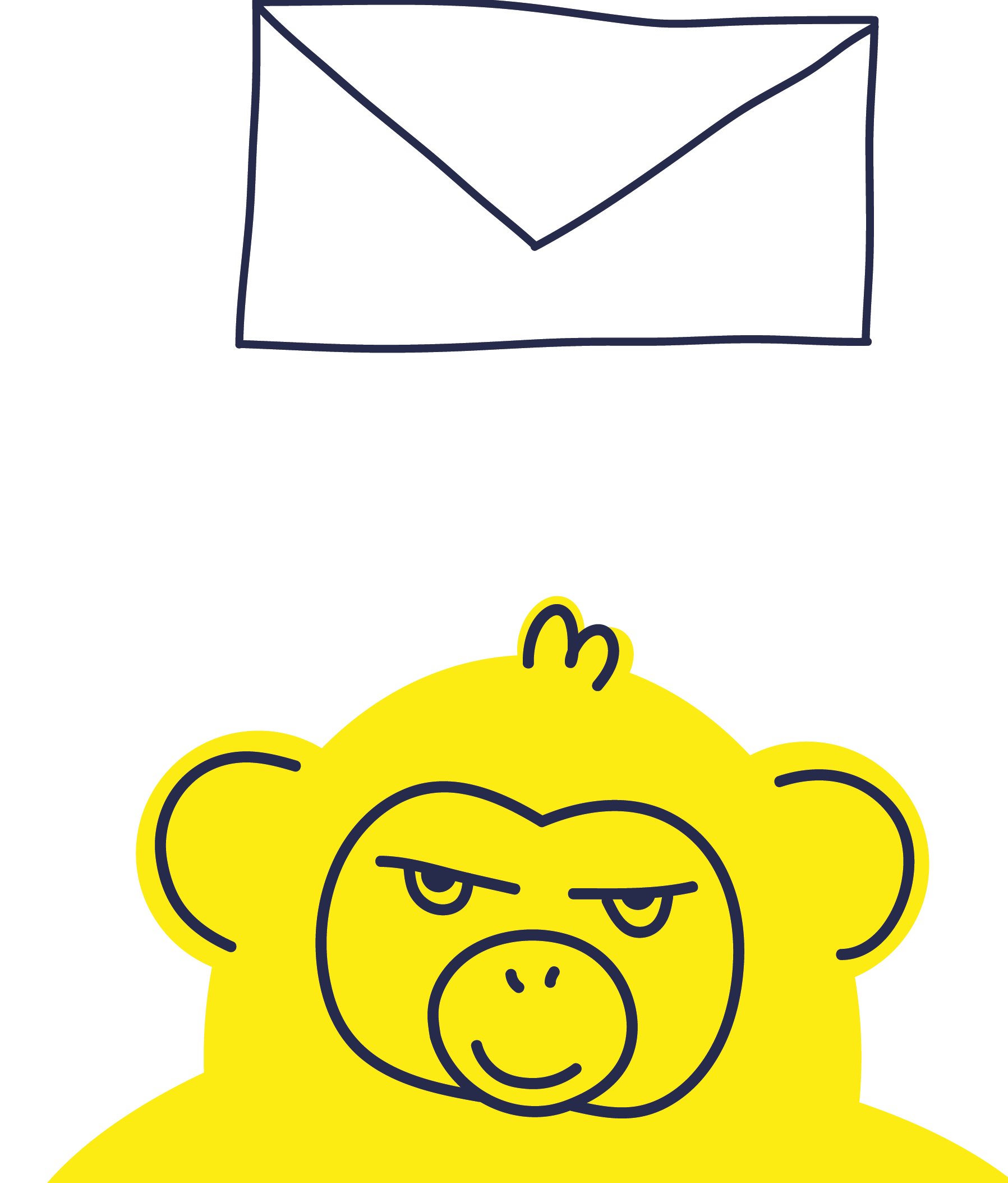 Mascotte met brief